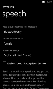 speech settings